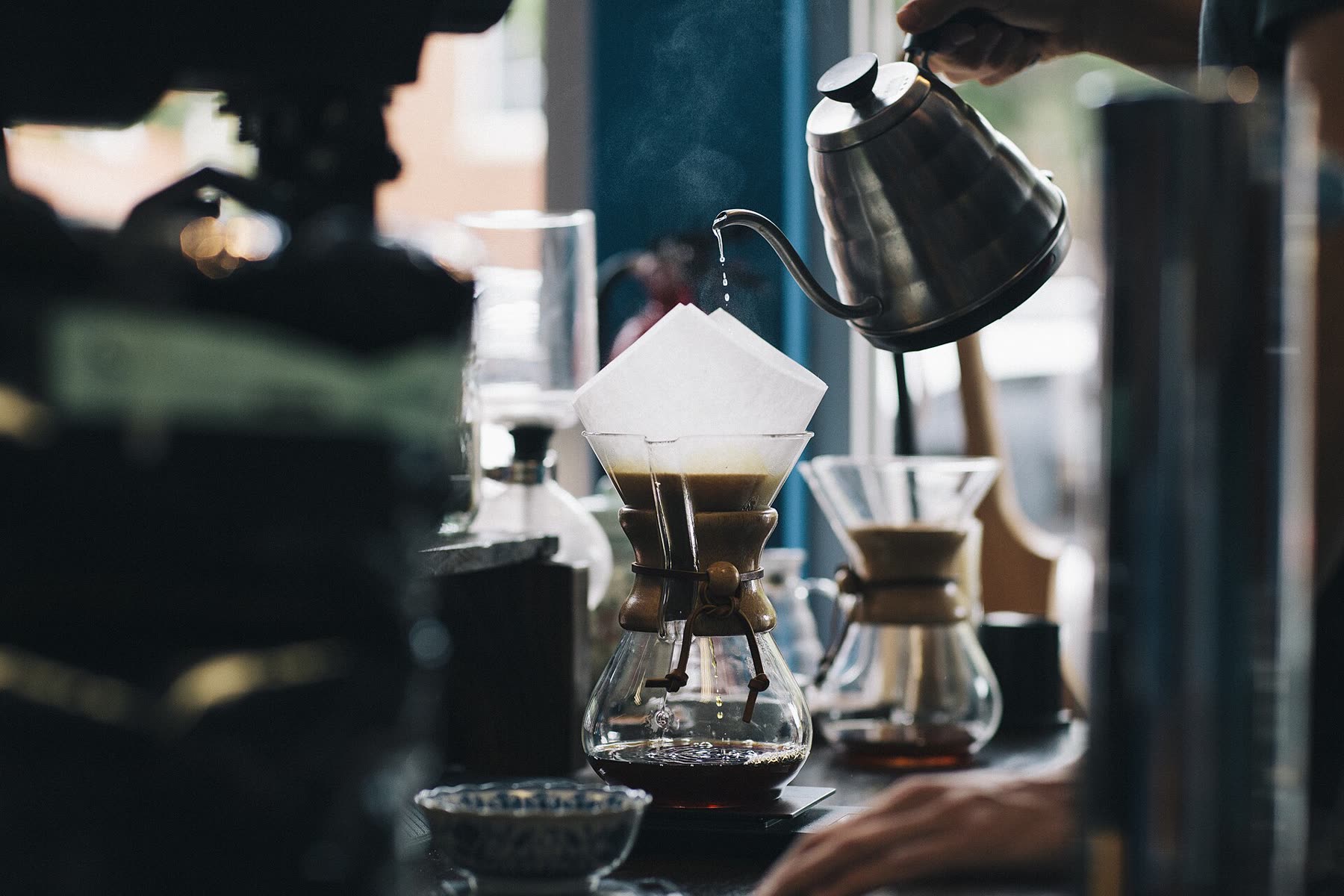 Pour-over at the bar